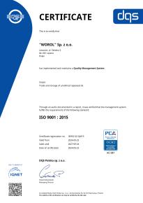 ISO 9001 Certificate