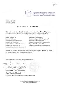 Certificate of Kashrut